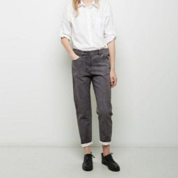 3.1 Phillip Lim Gray Stonewash Saddle Jean - Picture 1 of 10